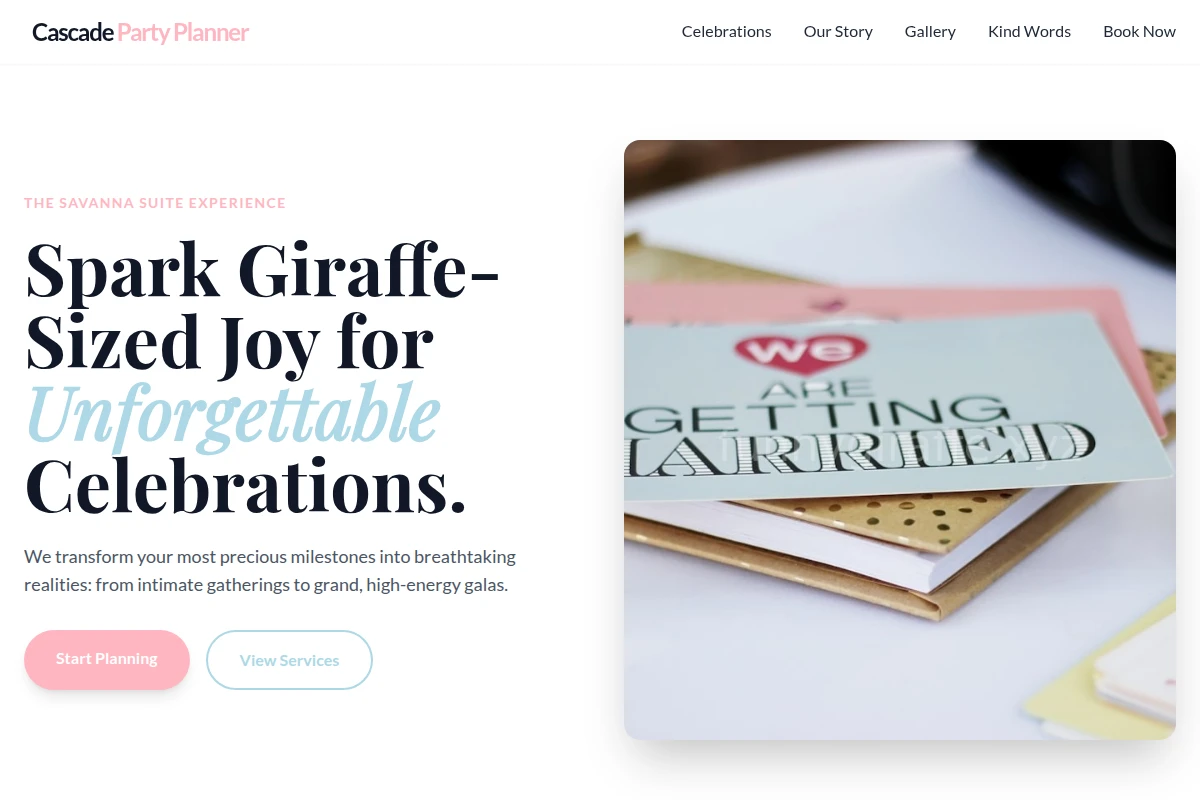 Cascade Party Planner
