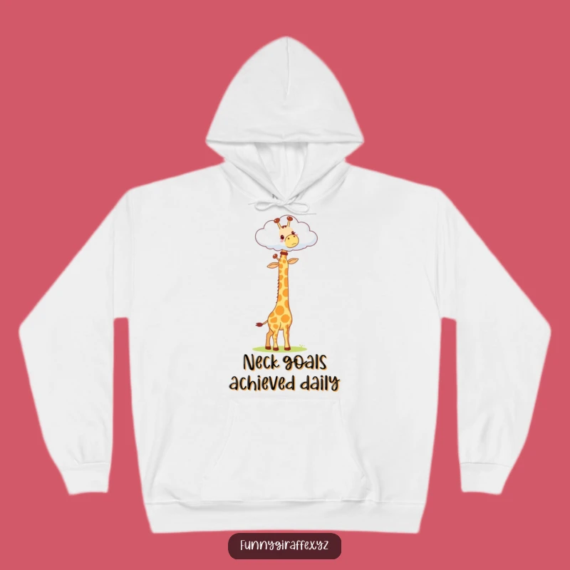 Funny Kawaii Giraffe Hoodie: Cozy Long Neck Reach for Cloud
