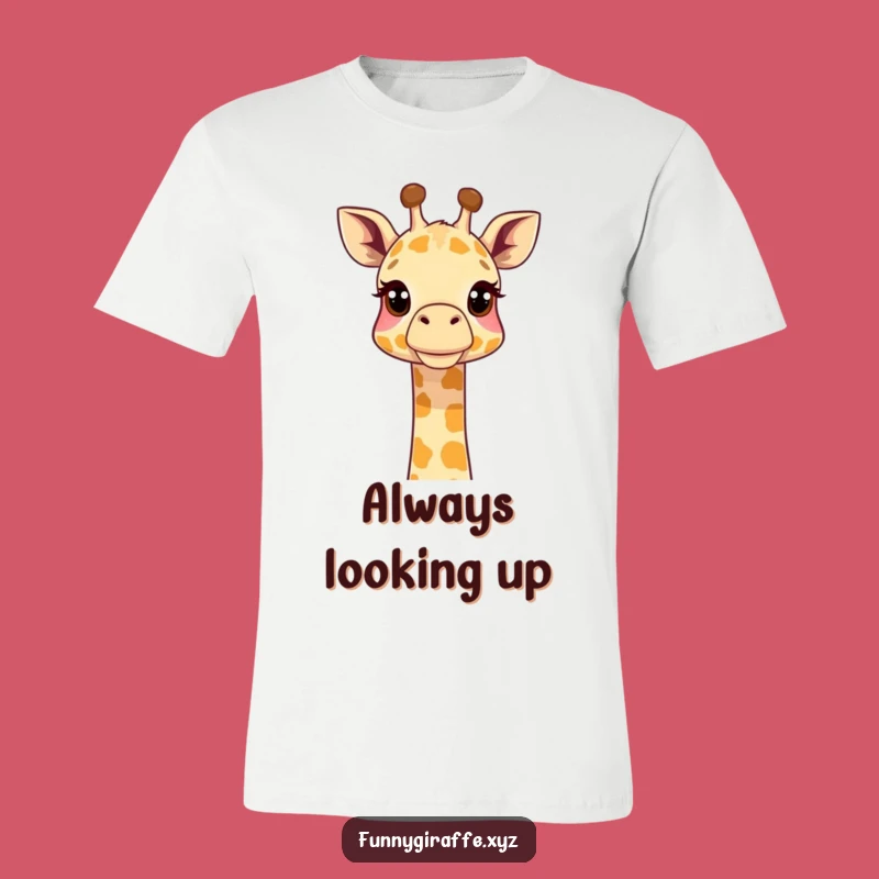 Funny Giraffe T-Shirt - Curious Neck Extended Upwards, Amazing Graphic Tee Gift