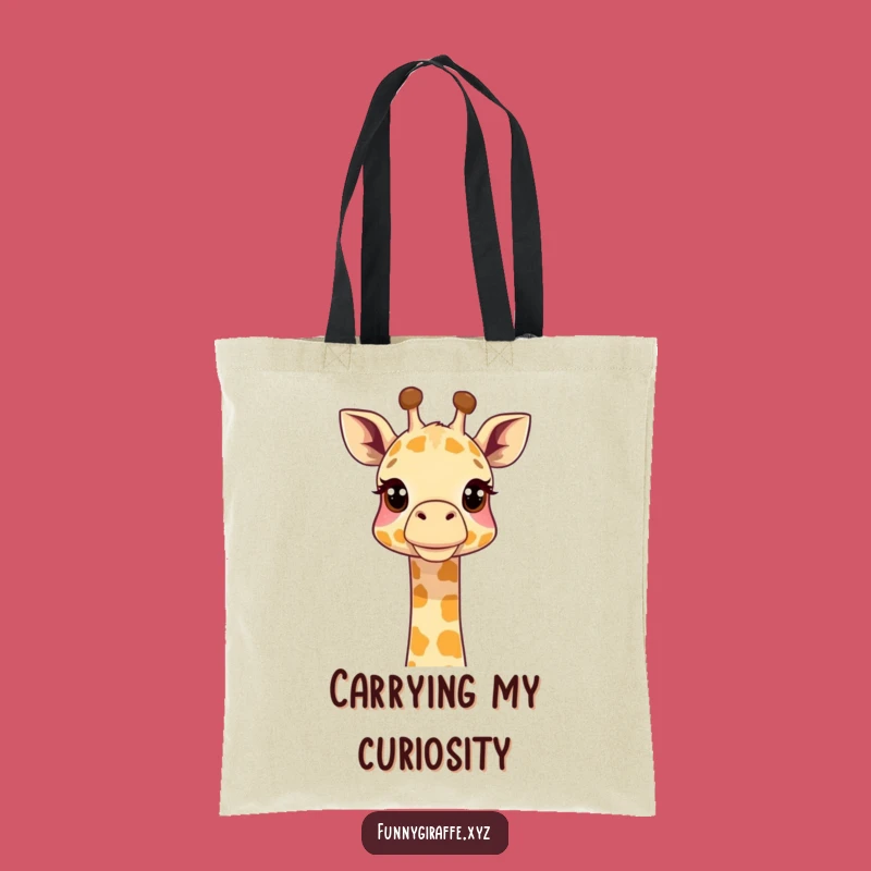 Funny Giraffe Tote Bag - Carry Your Curiosity with Style